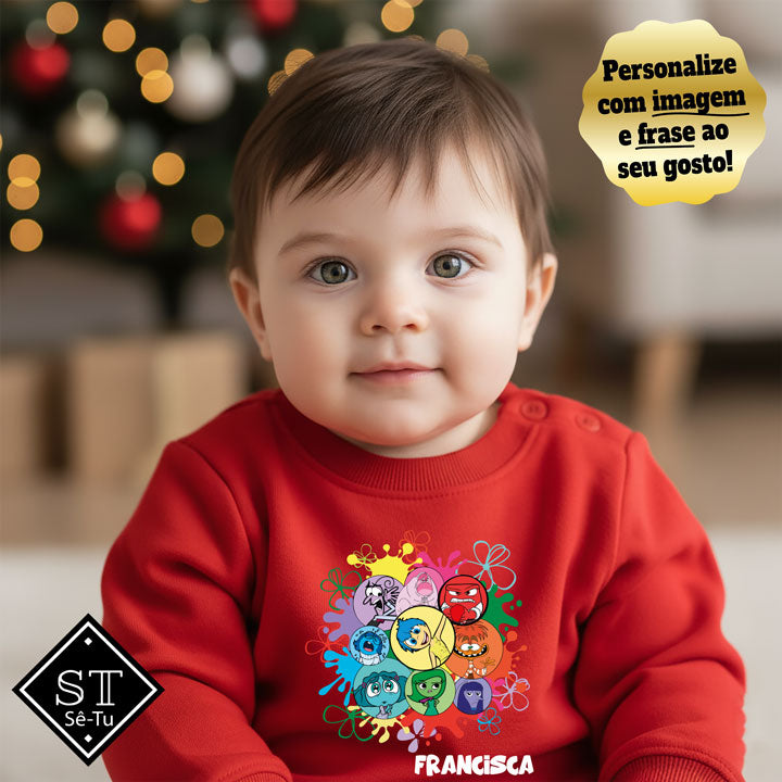 Camisola bebé Divertidamente Personagens (Nome)