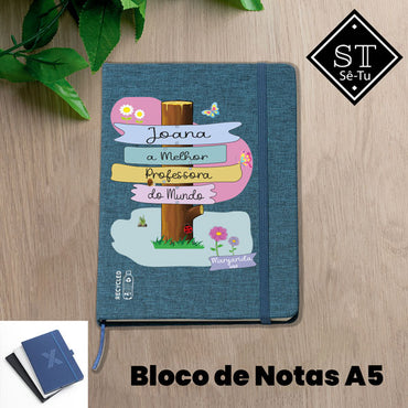 Bloc de notas con el mejor banner para profesores