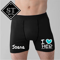 Boxer/Cueca I Love Him + HER