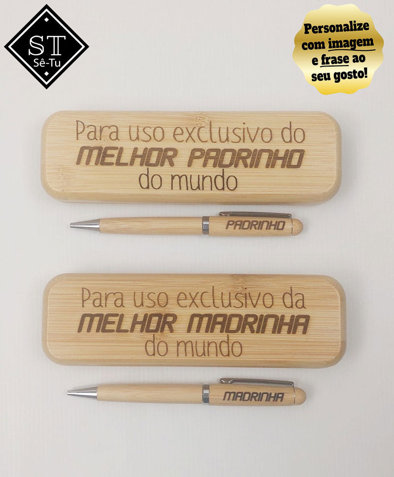 Bolígrafo Giratorio con Estuche Madrinha