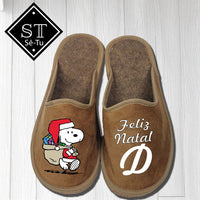 Chinelos Feliz Natal Snoopy Inicial