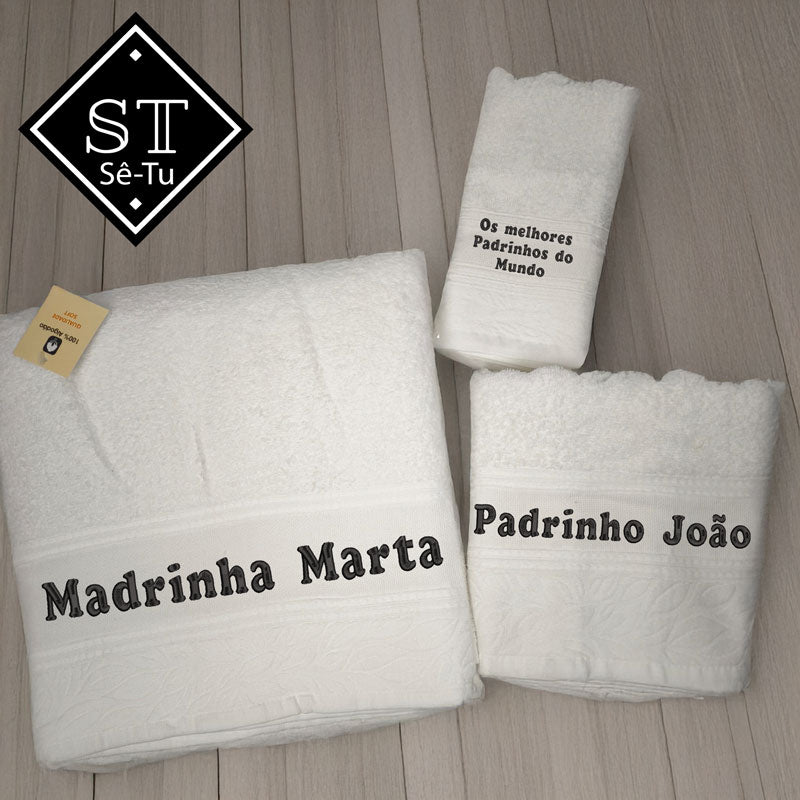 Conjunto de Toalhas Padrinhos