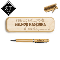 Bolígrafo Giratorio con Estuche Madrinha