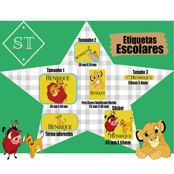 Etiquetas Rei Leão