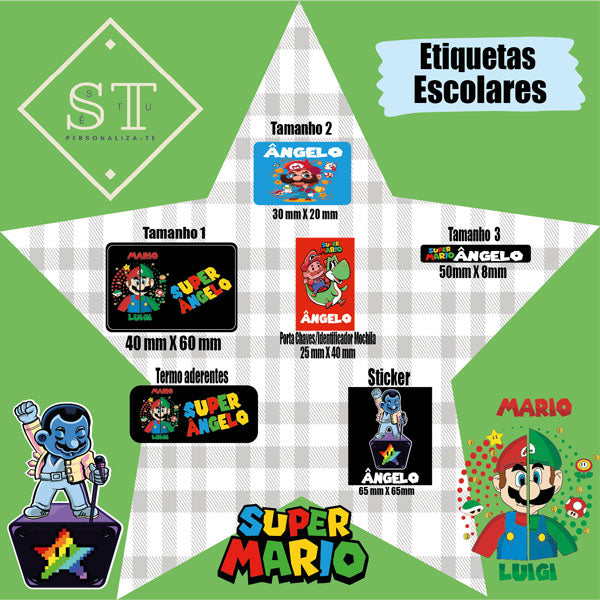 Etiquetas Super Mário