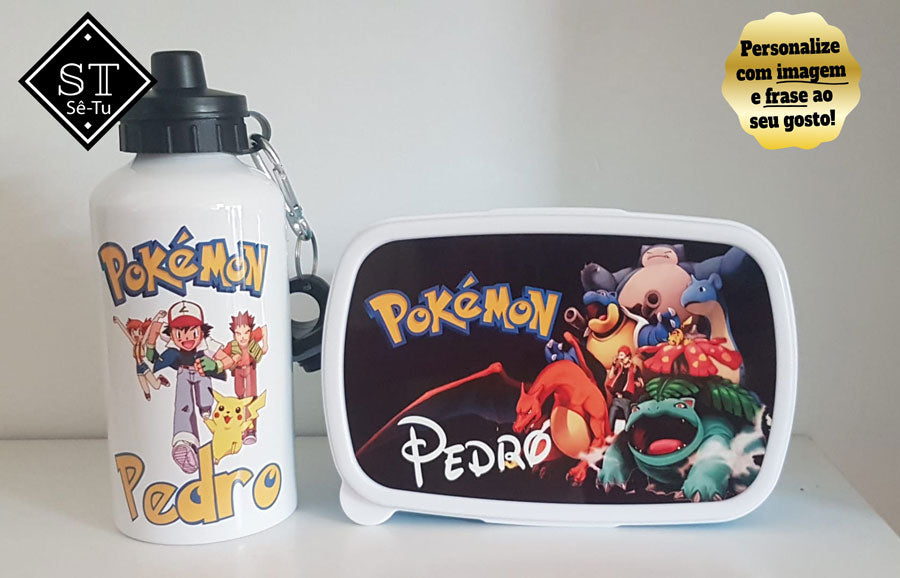 Fiambreira + Garrafa Pokémon