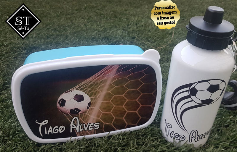 Fiambreira + Garrafa Tema Futebol