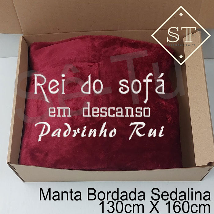 Manta Padrinho Rei do Sofá