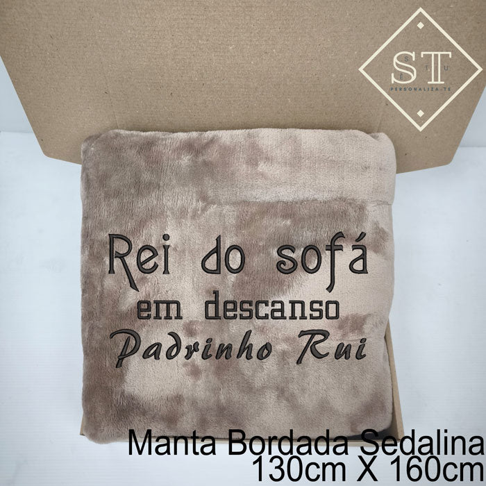 Manta Padrinho Rei do Sofá