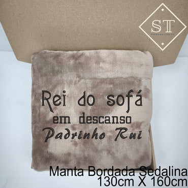 Manta Padrinho Rei do Sofá