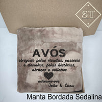 Manta Avós Obrigado pelas Risadas, Docinhos, Histórias....