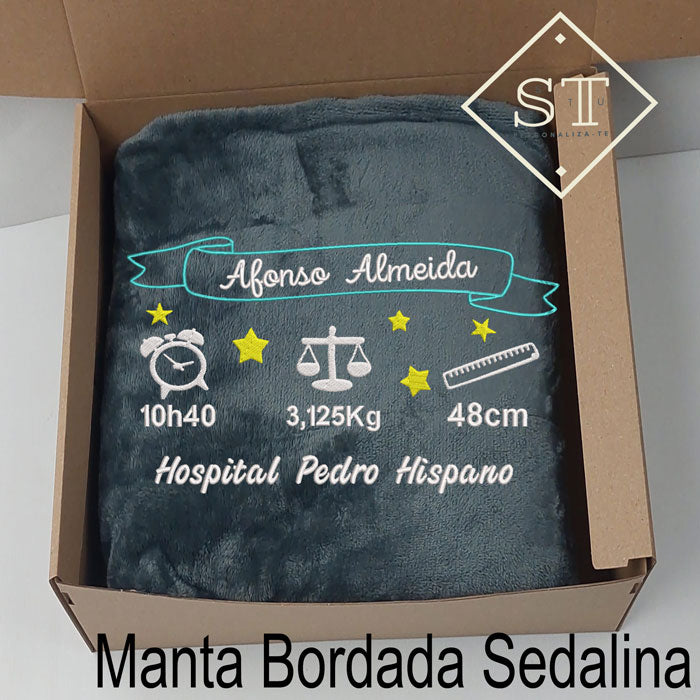 Manta de manos de padre e hijo