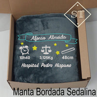 Manta de manos de padre e hijo