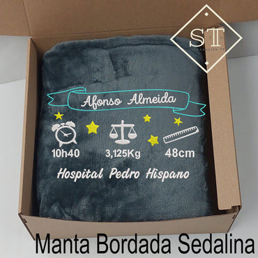 Manta de manos de padre e hijo