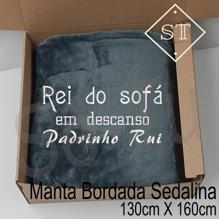 Manta Padrinho Rei do Sofá