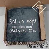 Manta Padrinho Rei do Sofá