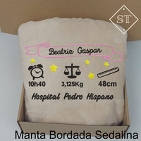 Manta de manos de padre e hijo