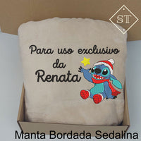 Manta Stitch - Para Uso Exclusivo (Nome)