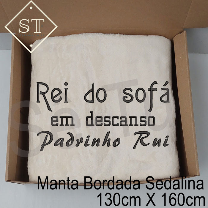 Manta Padrinho Rei do Sofá