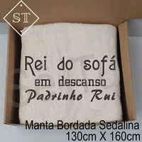 Manta Padrinho Rei do Sofá
