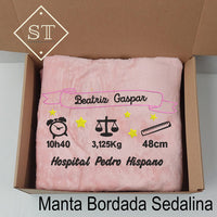 Manta de manos de padre e hijo