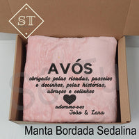 Manta Avós Obrigado pelas Risadas, Docinhos, Histórias....