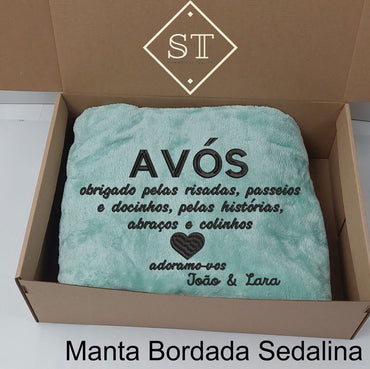 Manta Avós Obrigado pelas Risadas, Docinhos, Histórias....