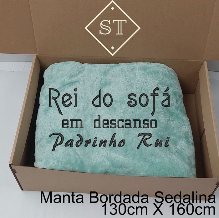 Manta Padrinho Rei do Sofá