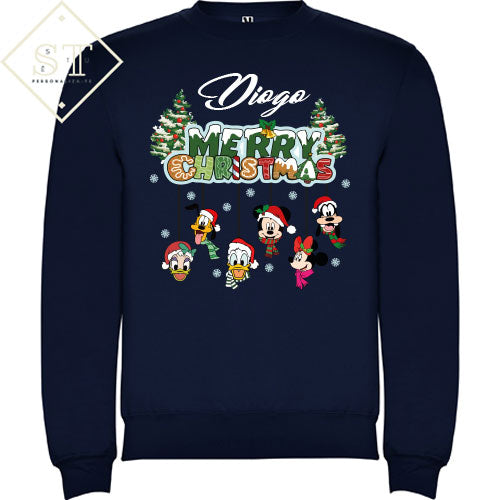 Sweatshirt Mickey Pendurado Natal - Papá