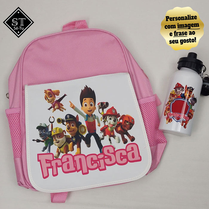 Mochila Rosa Patrulha Pata