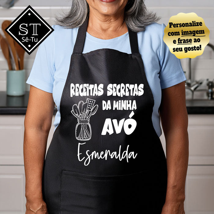 Delantal de recetas secretas de la abuela