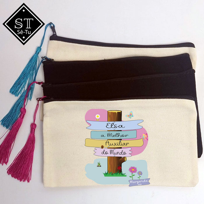 Bolsa de aseo con la mejor pancarta auxiliar (1)