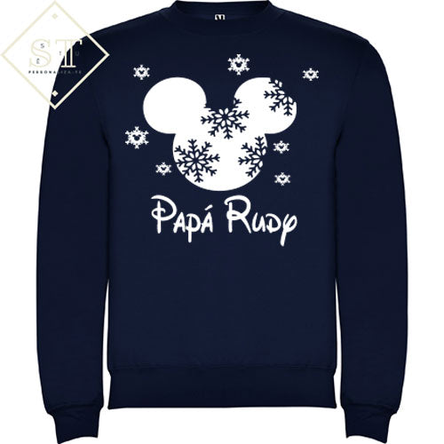 Sweatshirt Mickey Flocos Natal - Papá
