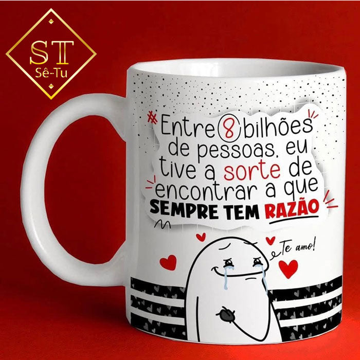 Caneca Sorte a minha em te Encontrar