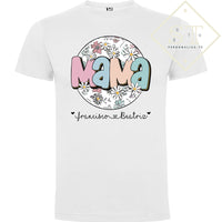 T-shirt Mamã Flores com nomes