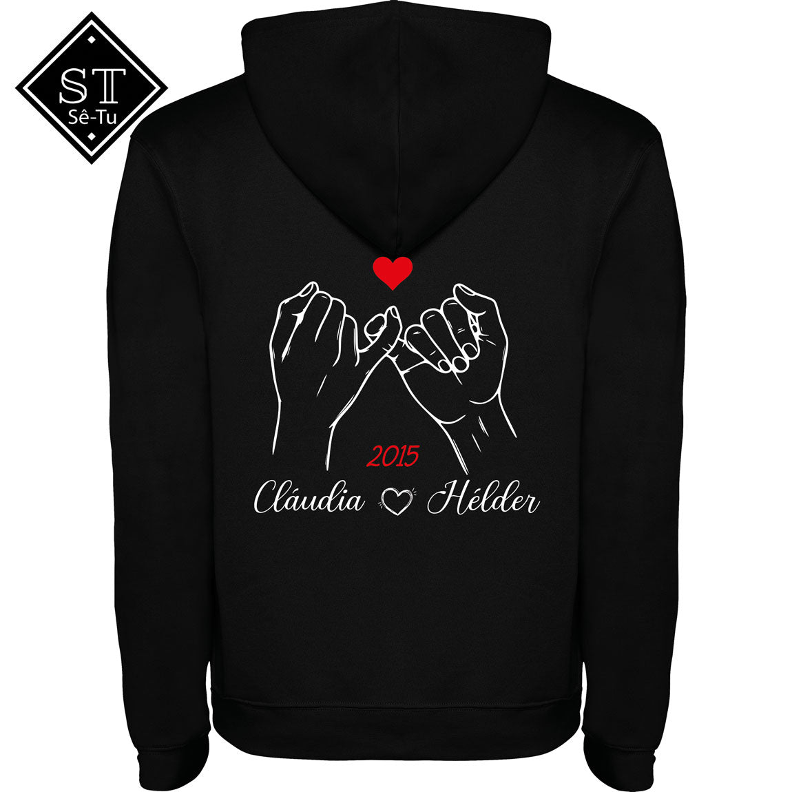 Sweatshirt Com Capuz Mãos + Data