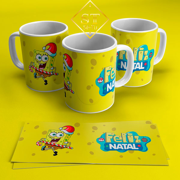 Caneca Spongbob Christmas