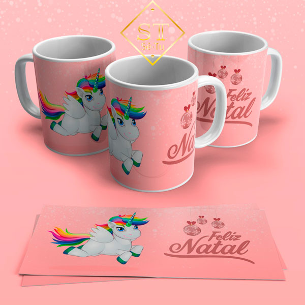 Caneca Unicórnio Natal