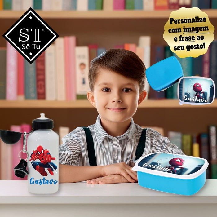 Fiambreira + Garrafa Spider Man