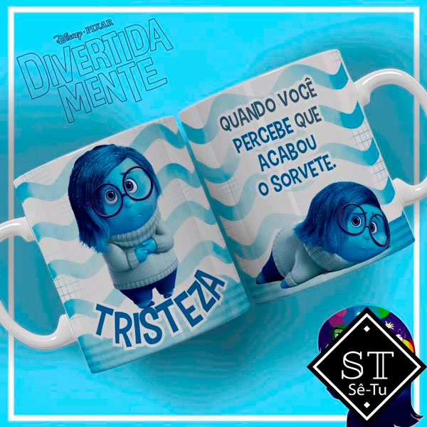 Caneca Tristeza-Divertidamente