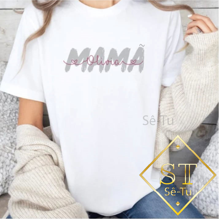 T-shirt Mamã (Nome)